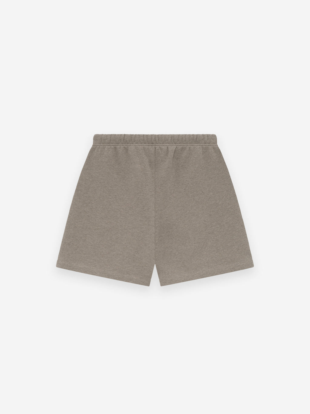 Back view of Homestead Heather Classic Sweatshort with elastic waistband displayed flat on white background