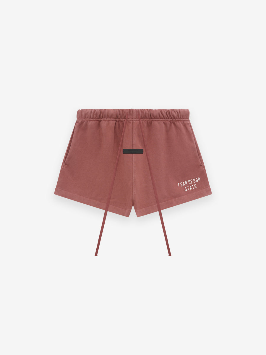 Womens Heavy Jersey Running Shorts - Crimson | Fear of God