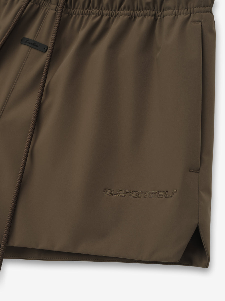 Womens Active Trace Running Short Brown / XS view 3