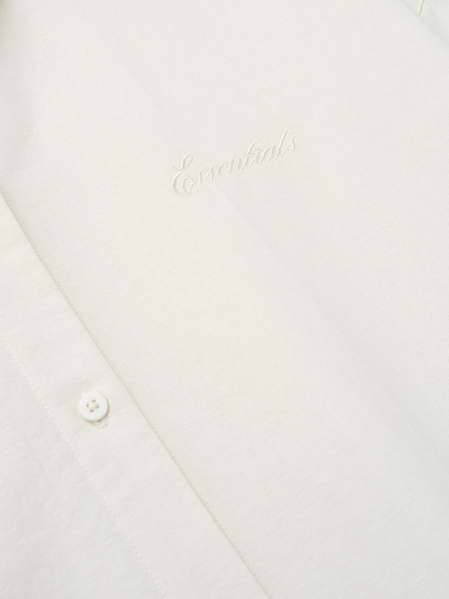 Womens Signature Button Up Shirt Ivory / XS view 3