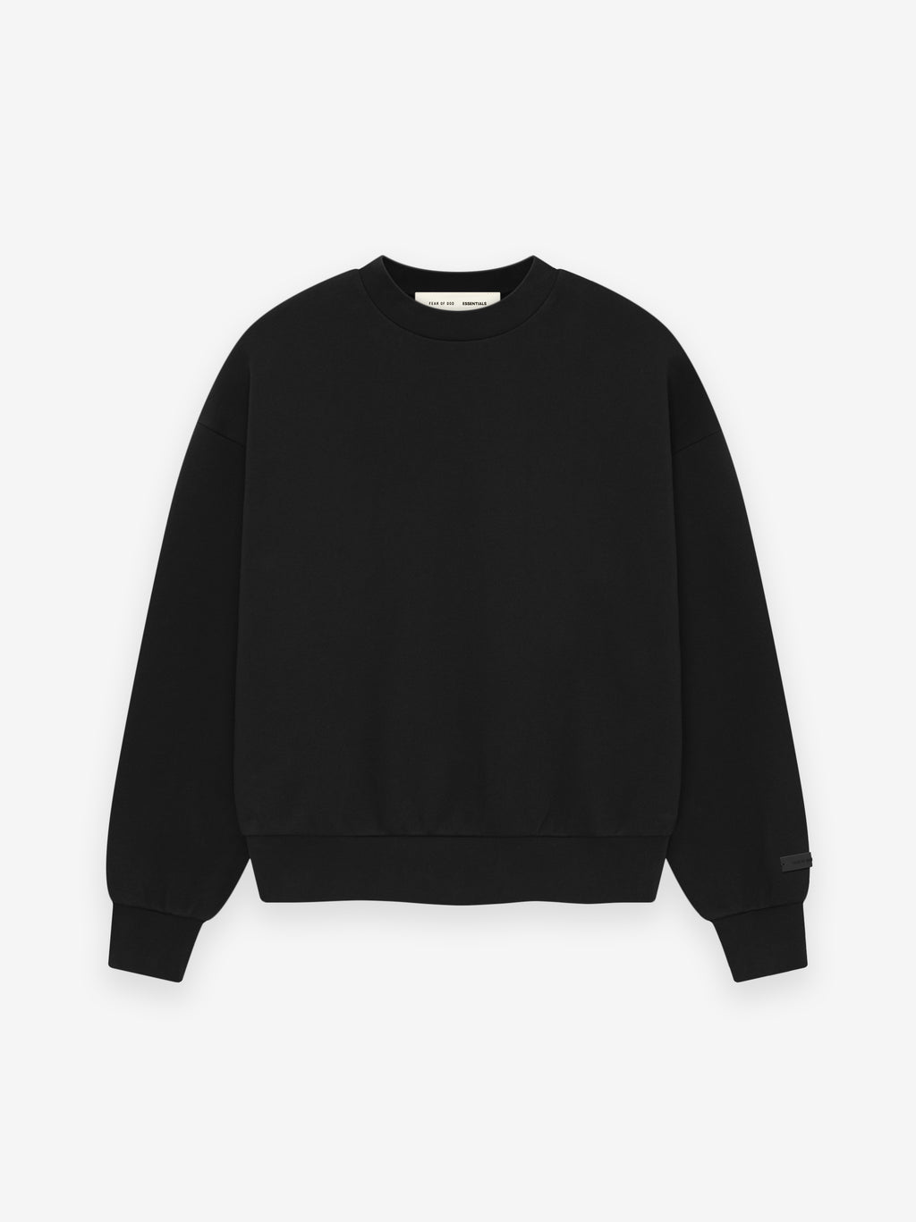 Black crewneck on  a white background .