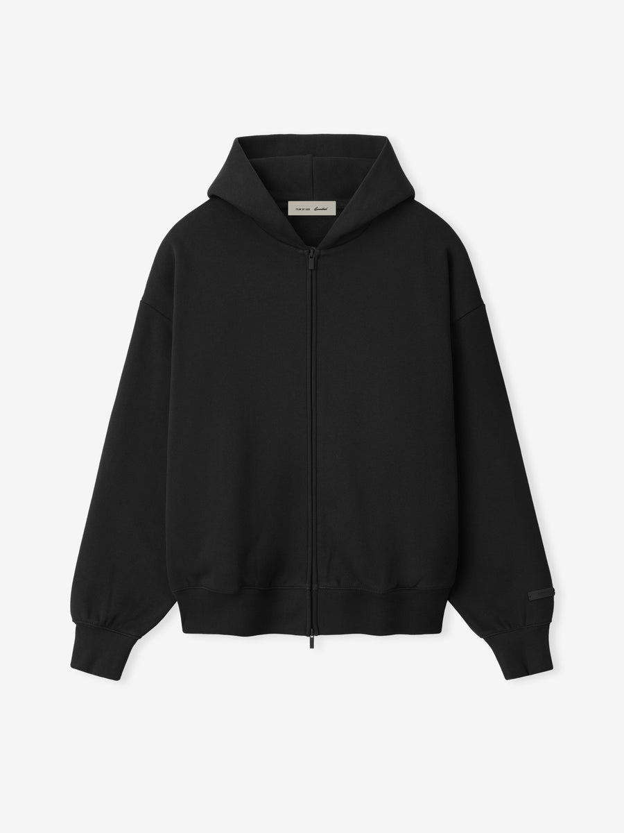 Essentials SS26 Classic Zip-Up Hoodie Vintage Black / White / XS view 1
