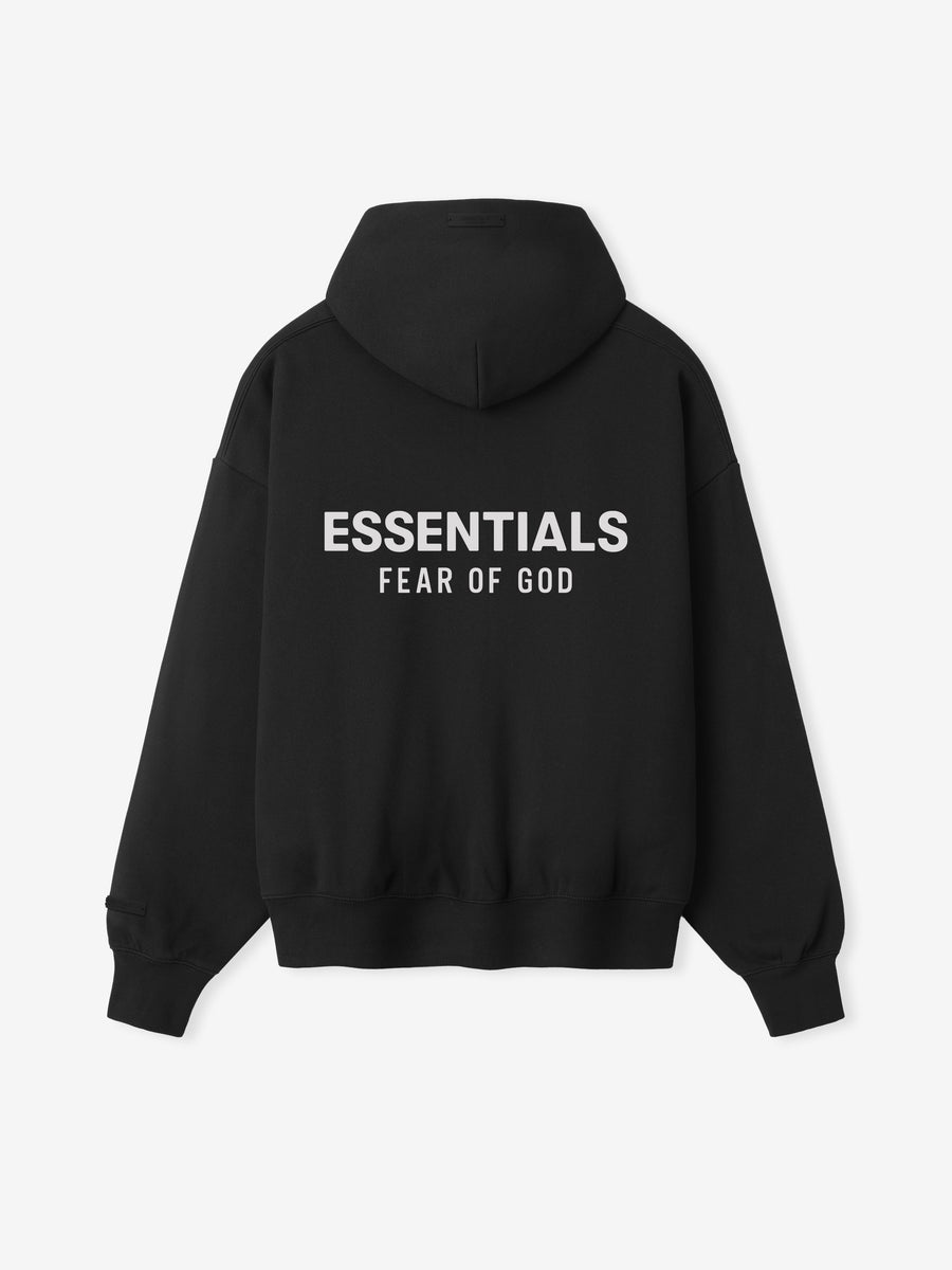 Essentials SS26 Classic Zip-Up Hoodie Vintage Black / White / XS view 2