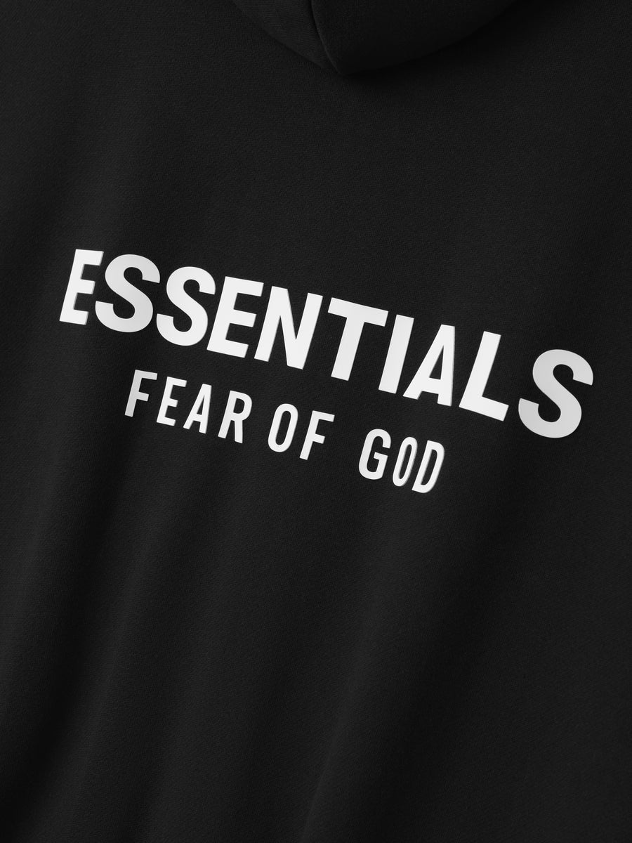 Essentials SS26 Classic Zip-Up Hoodie Vintage Black / White / XS view 3