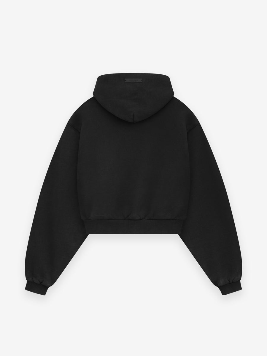 Womens Heavy Fleece Cropped V-Neck Hoodie - Fear of God