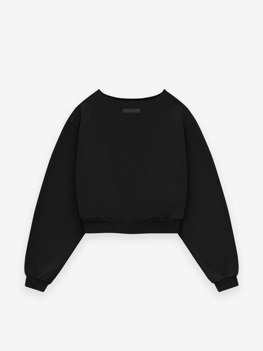 Womens Heavy Fleece Raw Cropped Crewneck - Fear of God