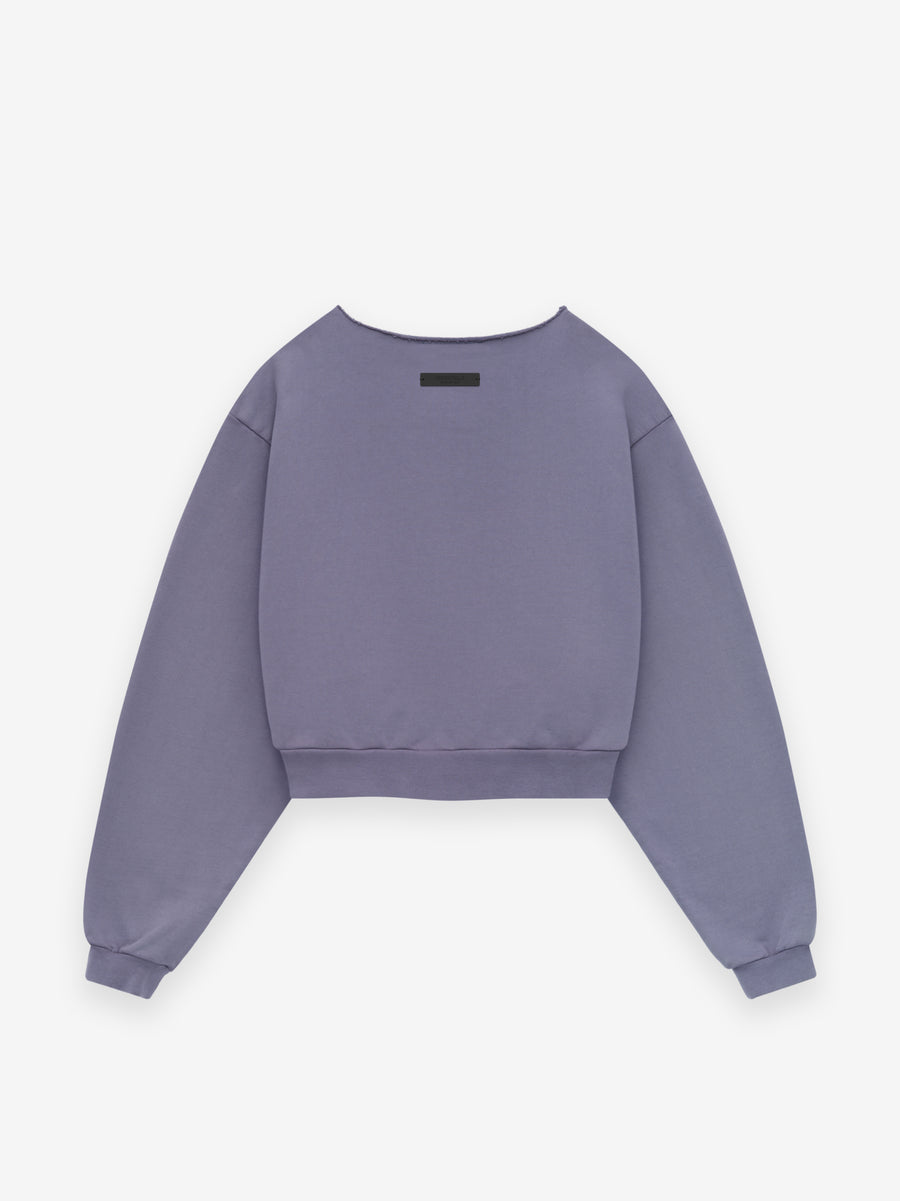 Womens Heavy Fleece Raw Cropped Crewneck - Fear of God