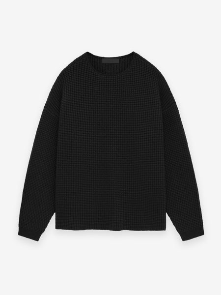 Heavy Waffle Crewneck Sweater