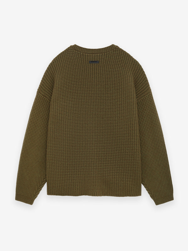 Heavy Waffle Crewneck Sweater