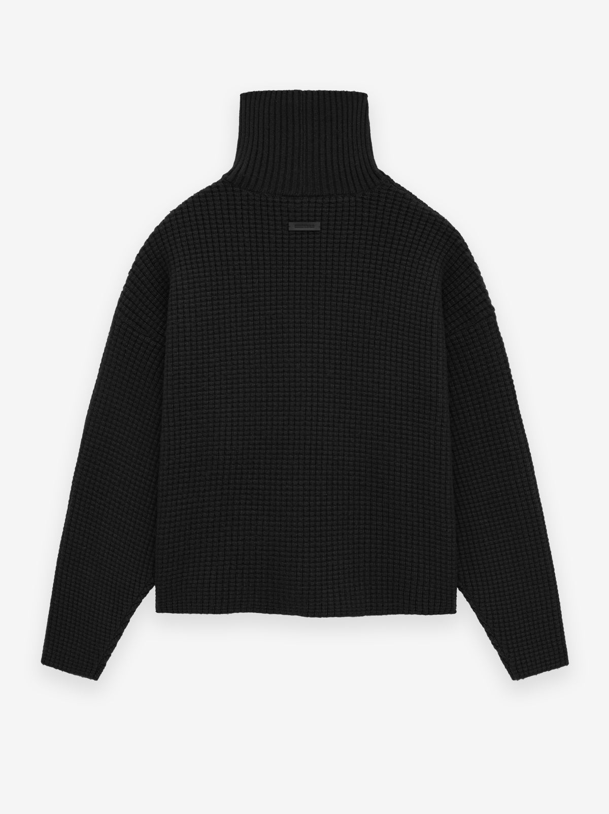 Heavy Waffle Turtleneck - Black | ESSENTIALS | Fear of God