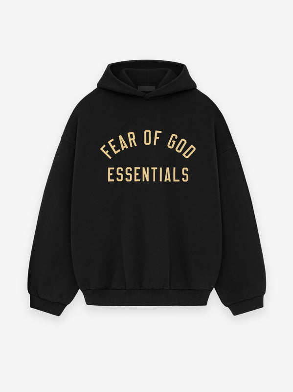 Fleece Hoodie - Black | ESSENTIALS | Fear of God