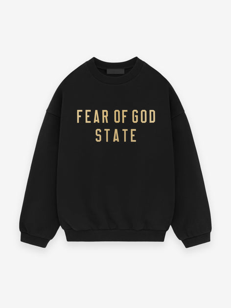 Picture Of Fear Of God Sweat Shirts Fleece Crewneck Black