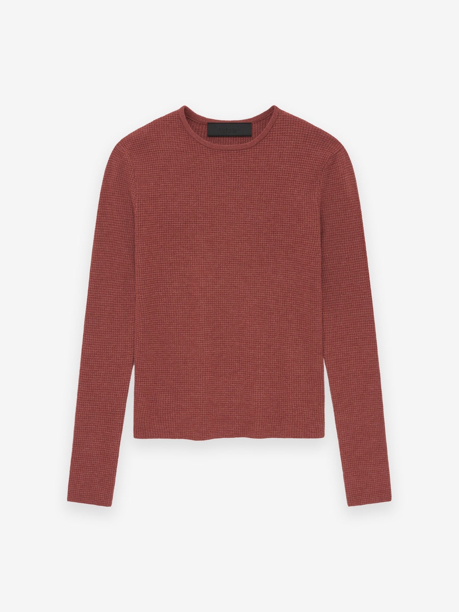 Womens Waffle Fitted Long Sleeve Sweater - Fear of God