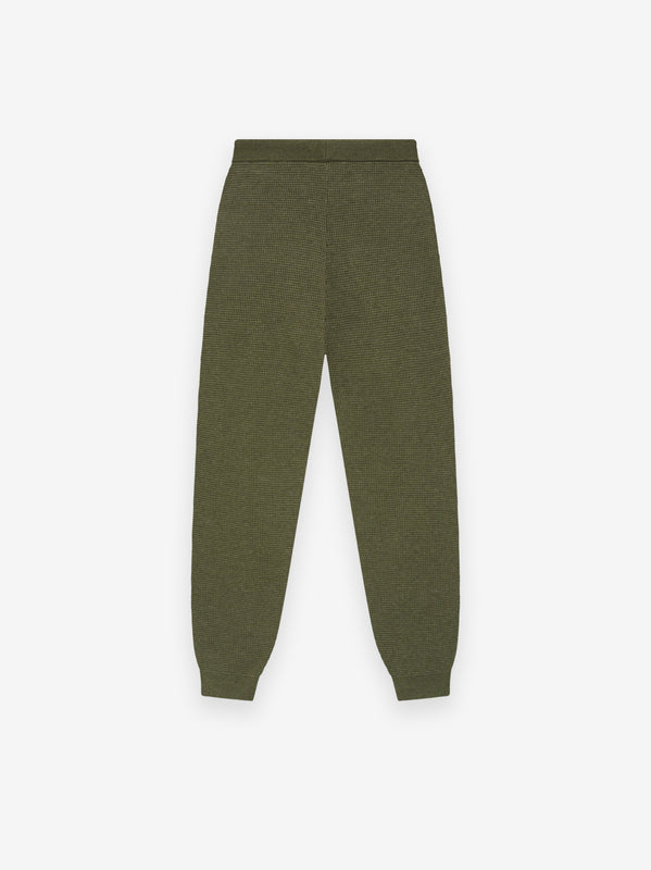 Womens Waffle Fitted Sweatpant