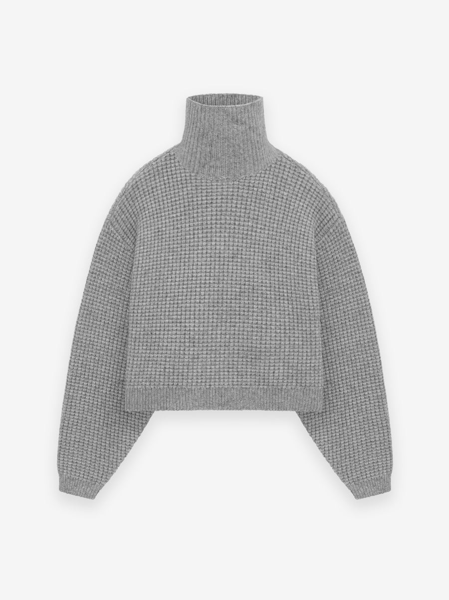 Womens Heavy Waffle Cropped Turtleneck - Fear of God