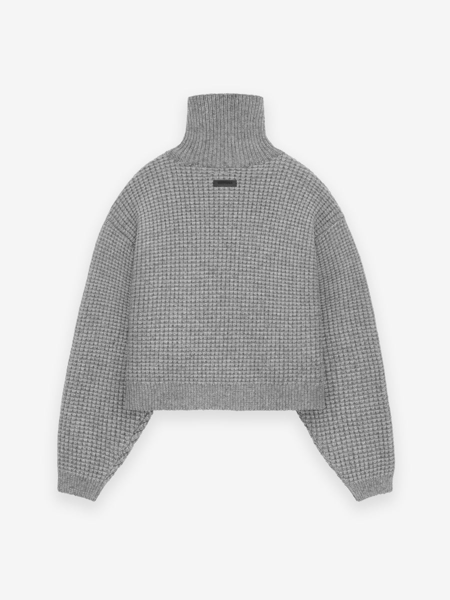 Womens Heavy Waffle Cropped Turtleneck - Fear of God