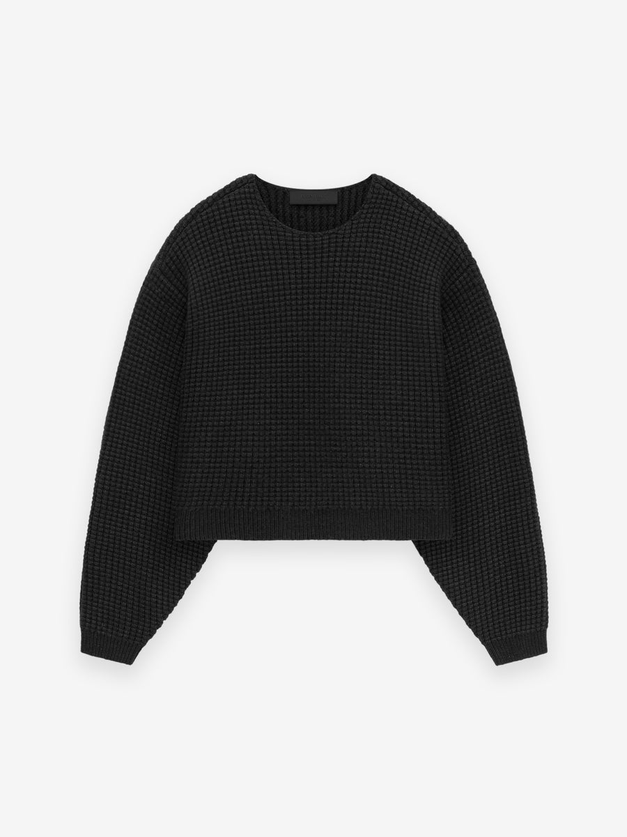 Womens Heavy Waffle Cropped Crewneck - Fear of God