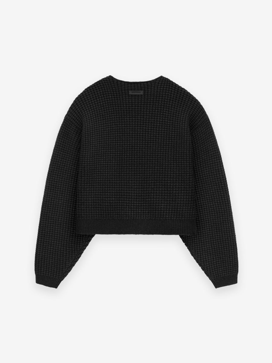 Womens Heavy Waffle Cropped Crewneck - Fear of God