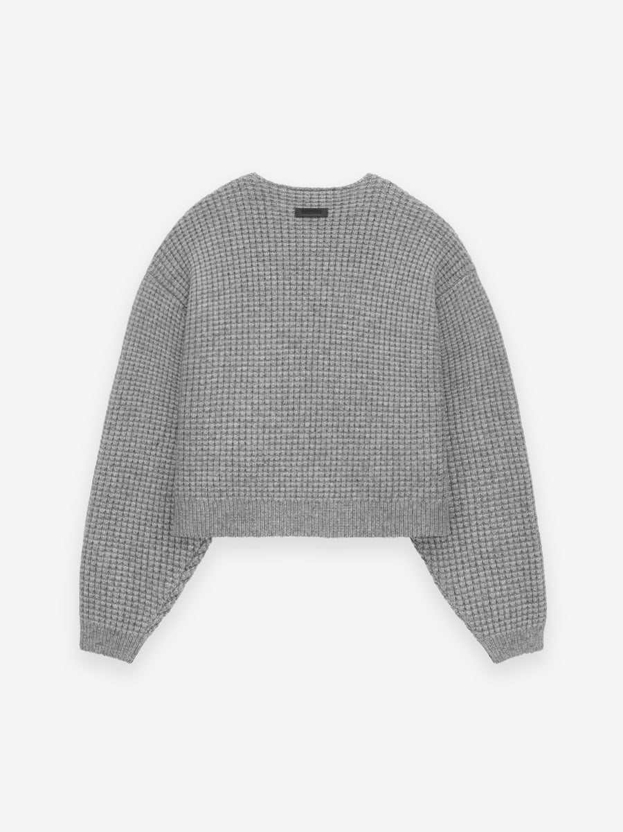 Womens Heavy Waffle Cropped Crewneck - Fear of God