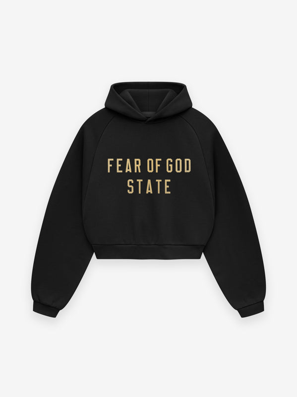 Womens Fleece Cropped Hoodie