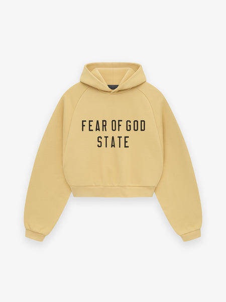 Womens Fleece Cropped Hoodie