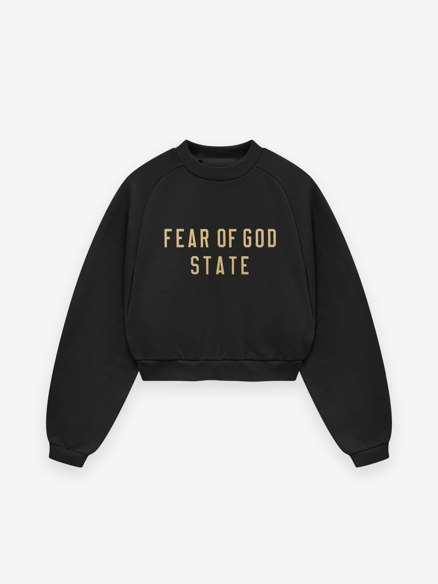 Womens Fleece Cropped Crewneck - Fear of God