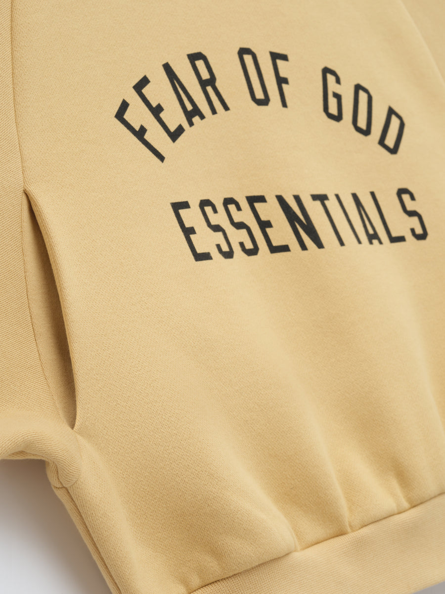 Womens Fleece Cropped Crewneck - Fear of God