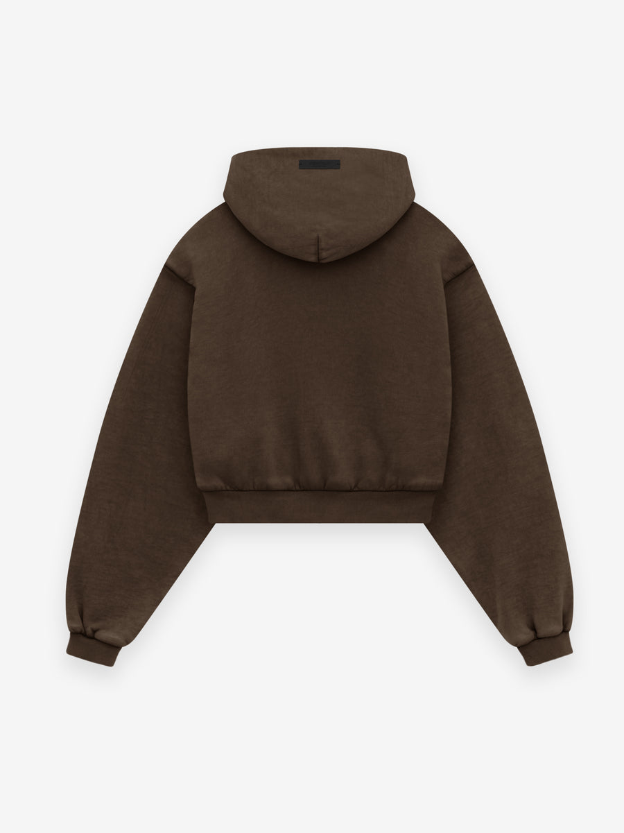 Women's Heavy Fleece Cropped V-Neck Hoodie - Fear of God