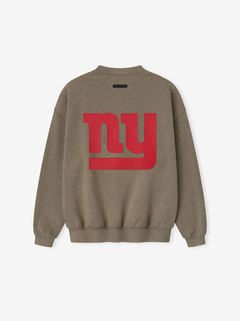 Back view of homestead heather Giants Sport Crewneck with large red NY logo centered, gallery image 0