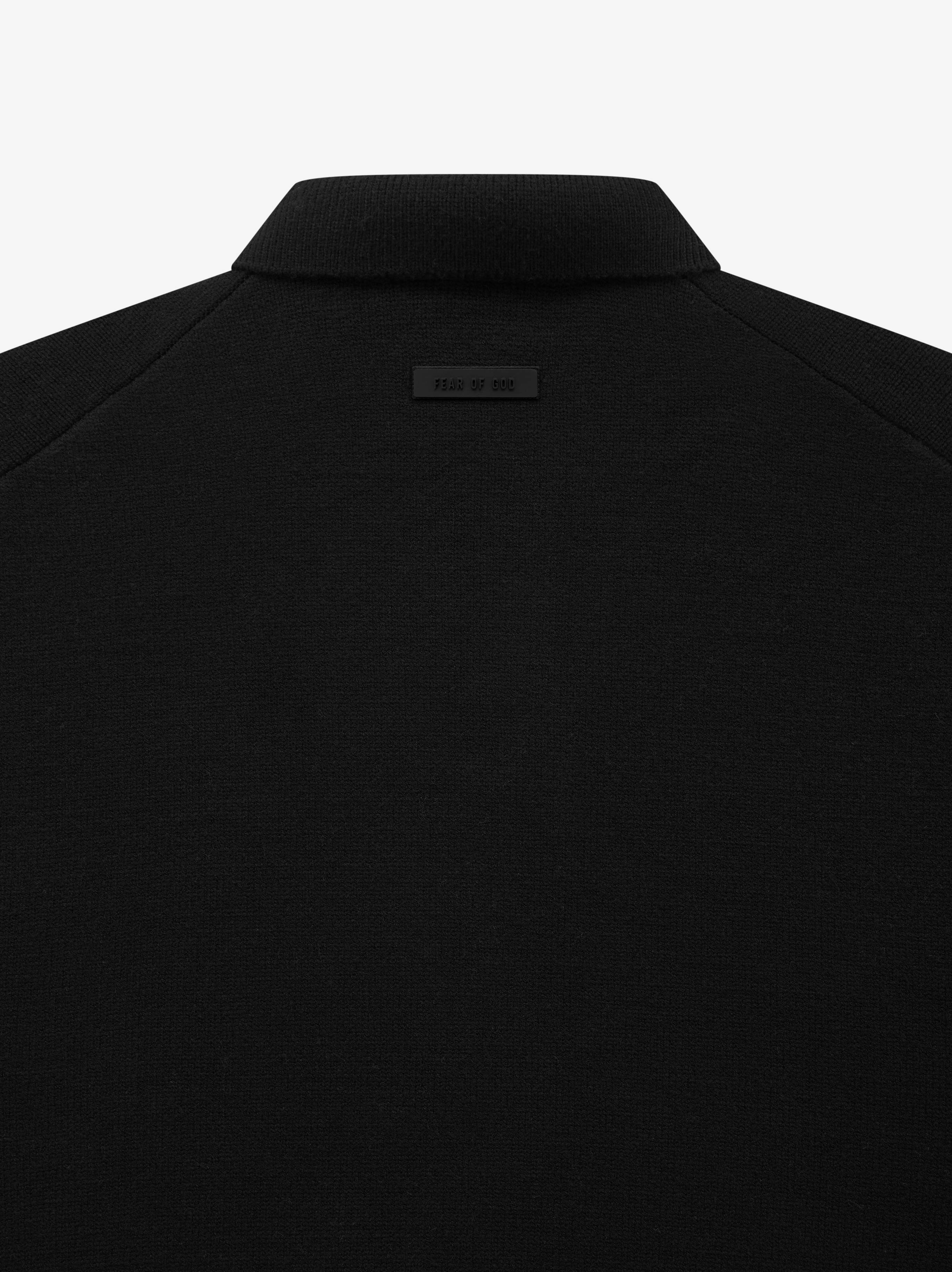 ESSENTIALS Essentials Knit Polo in Jet Black | Fear of God