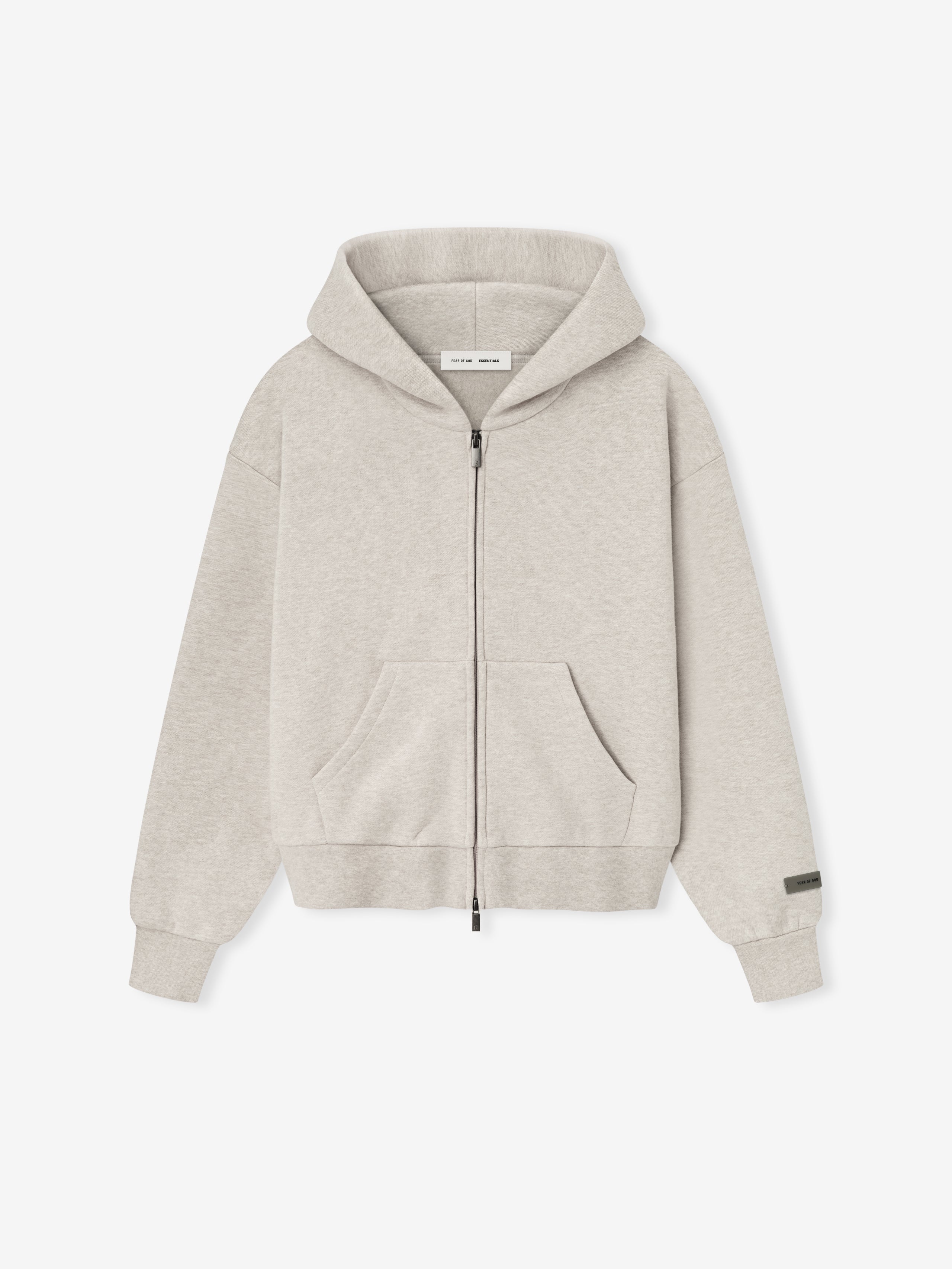 Womens Classic Fleece Zip-Up Hoodie Heather Stone / XS