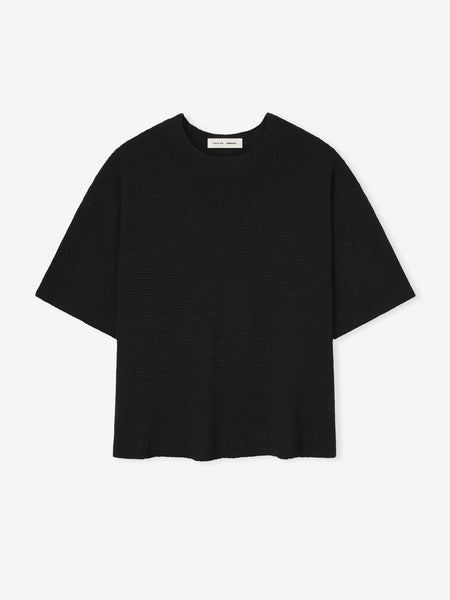 Waffle Short Sleeve Sweater