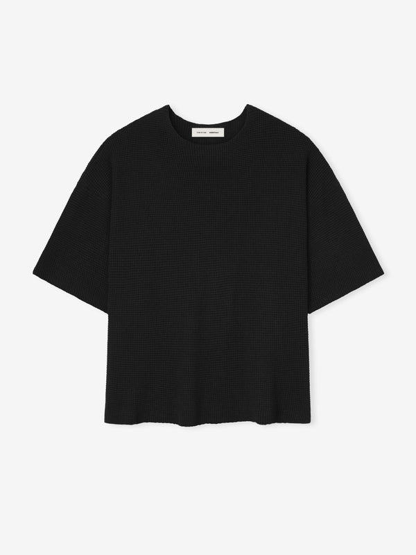 Waffle Short Sleeve Sweater