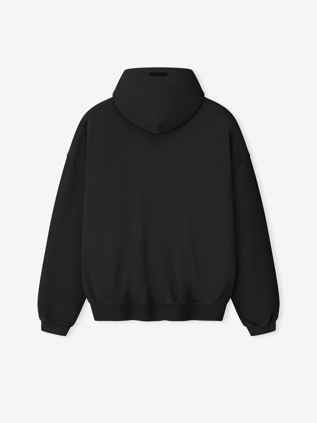 Black hoodie on a light gray background