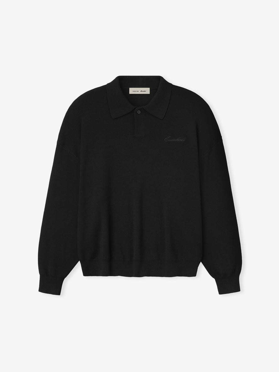 Signature 90s Knit Polo Vintage Black / XS view 1