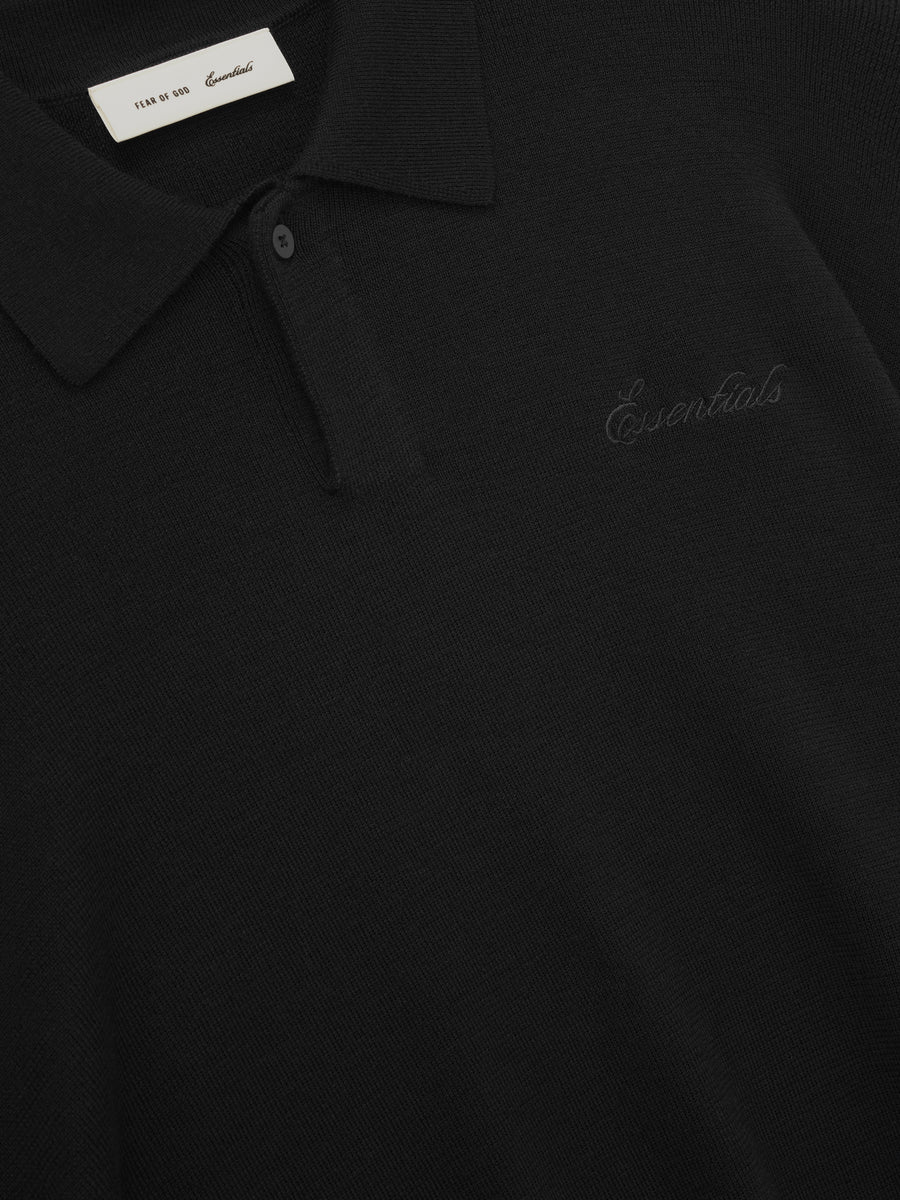 Signature 90s Knit Polo Vintage Black / XS view 3