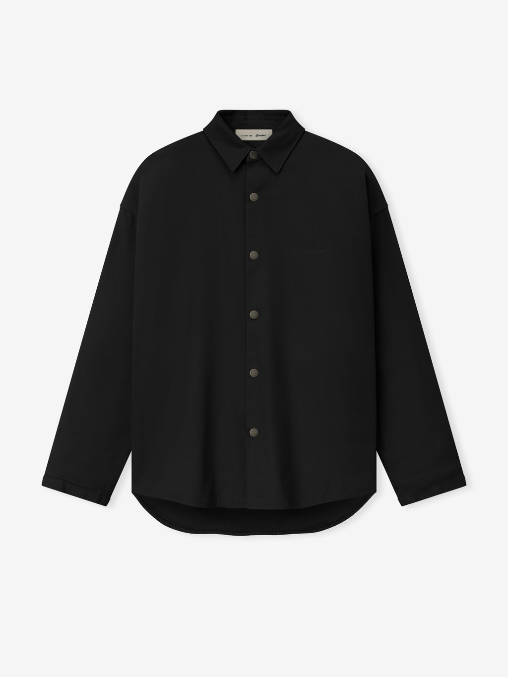 Black shirt on a white background