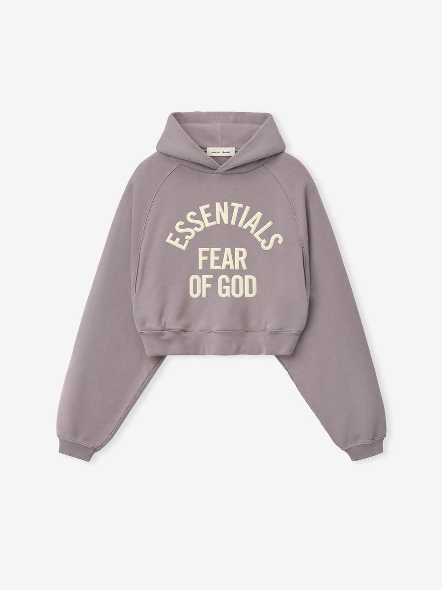 Womens Campus 90s Cropped Raglan Hoodie Faded Mauve / XS view 2