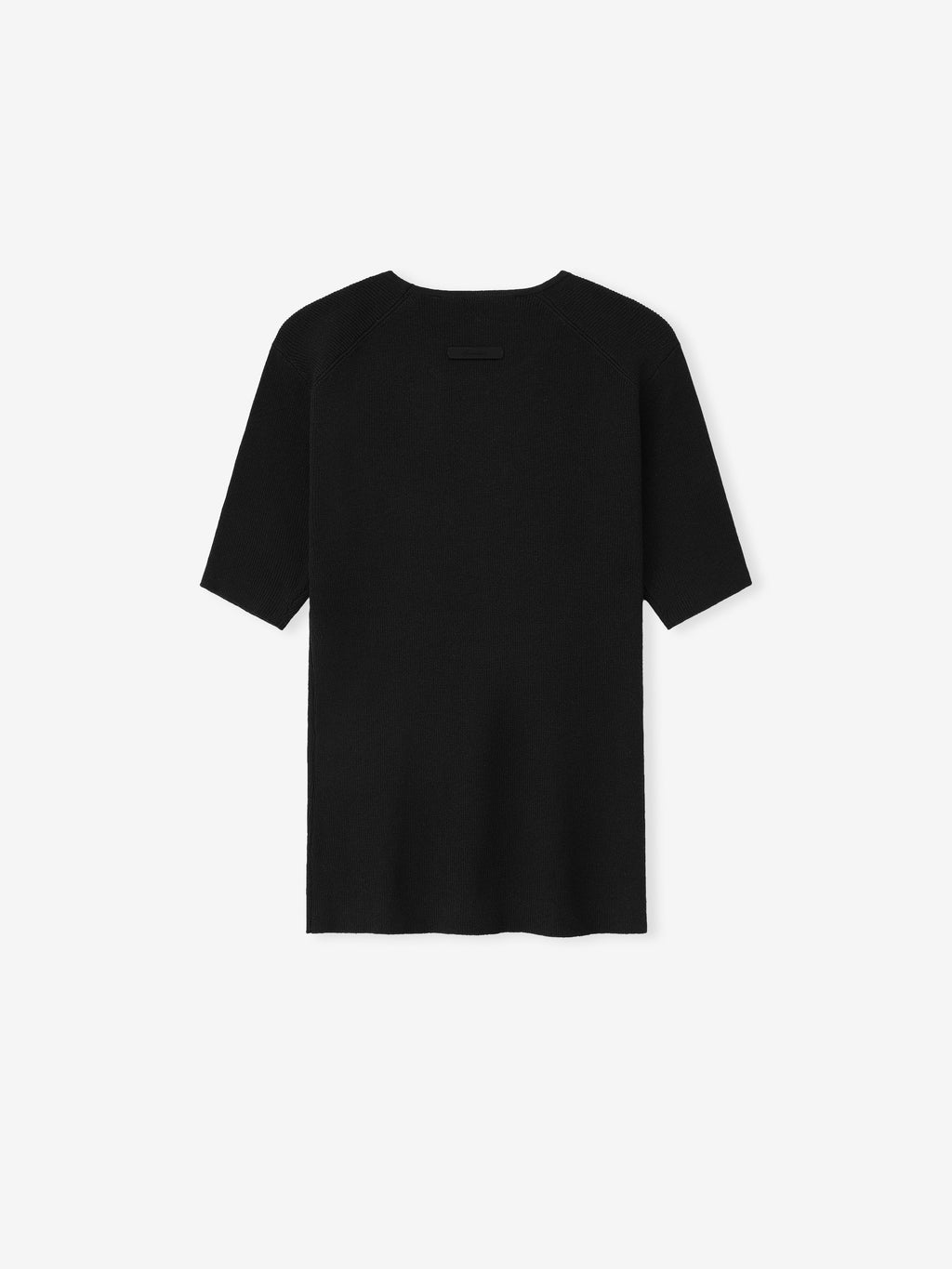 Black t-shirt on a white background