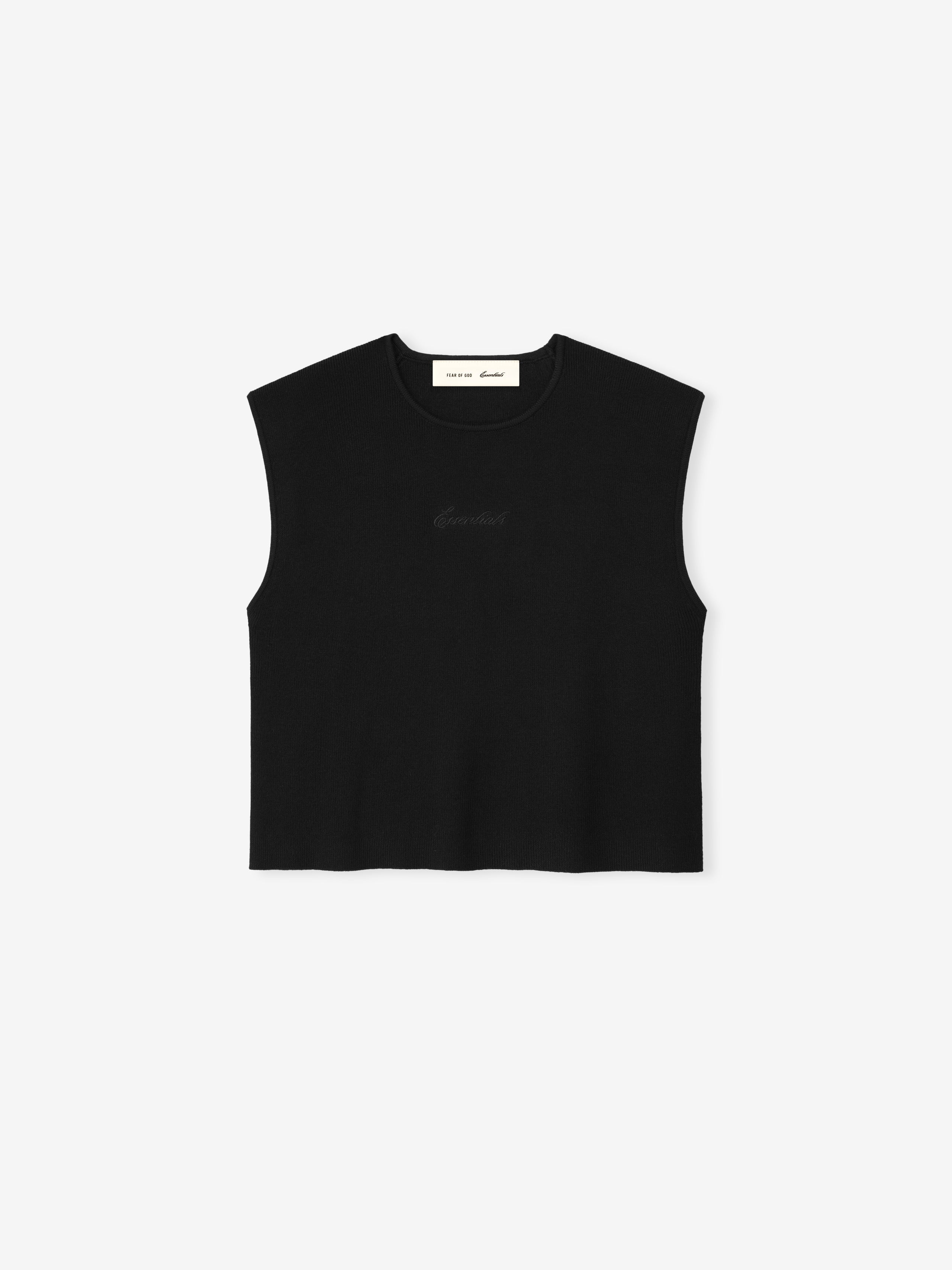 Womens Signature Rib Knit Cropped Top – Fear of God
