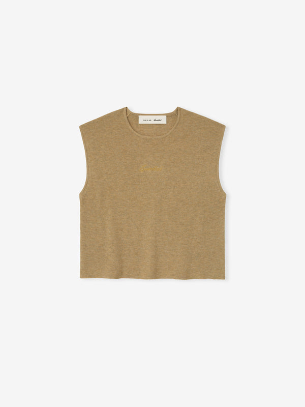 Womens Signature Rib Knit Cropped Top view 1