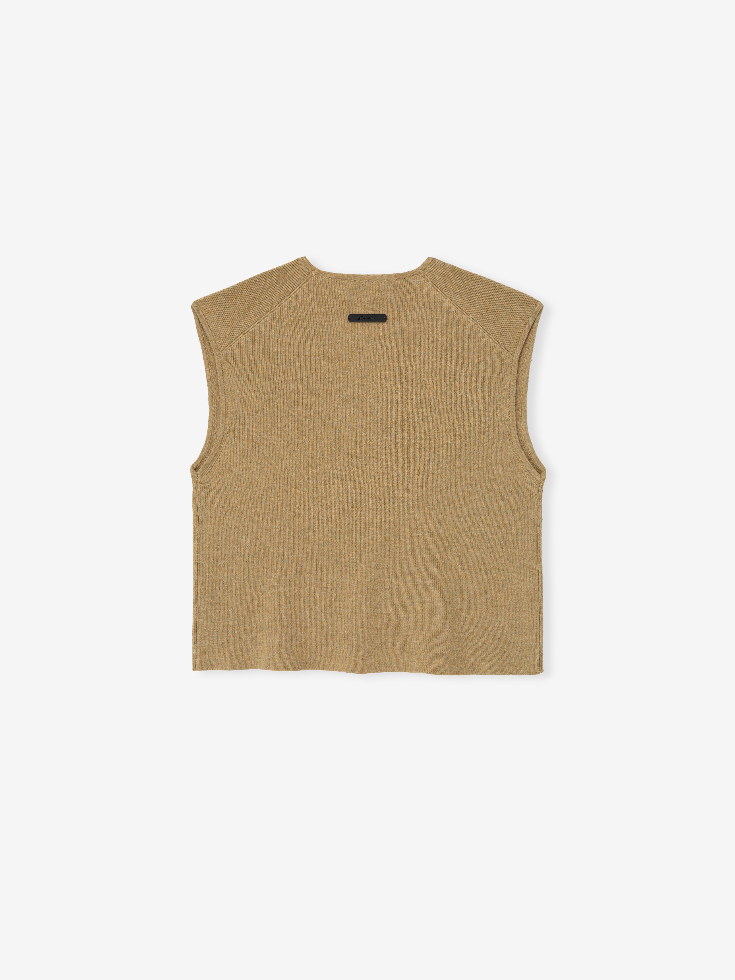 Brown sleeveless shirt on a white background