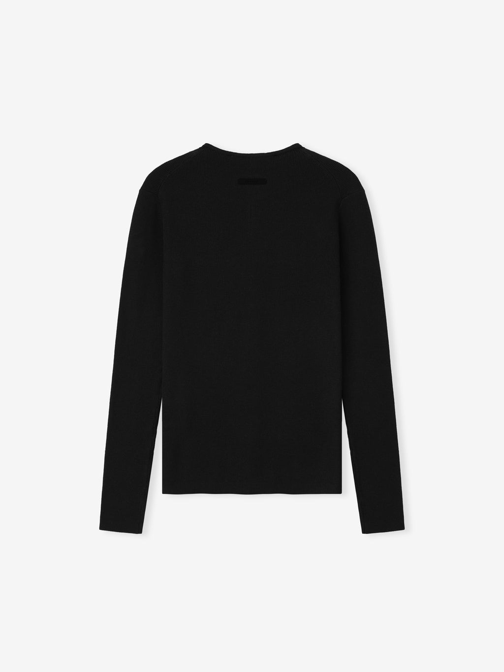 Black long-sleeve shirt on a white background