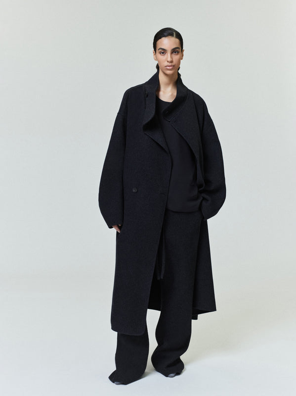 Wool Cashmere Highneck Coat