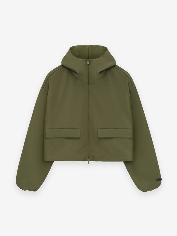 Military Nylon Mockneck Anorak