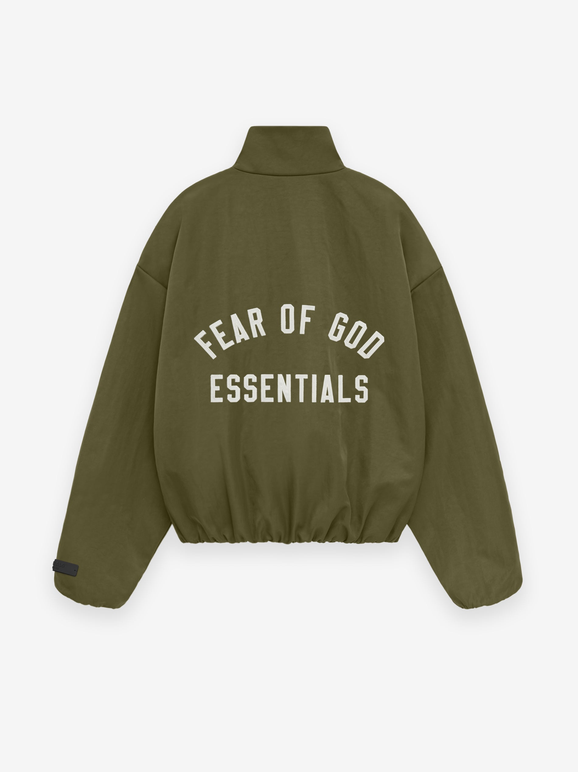 Womens Textured Nylon Track Jacket - Military | ESSENTIALS | Fear of God