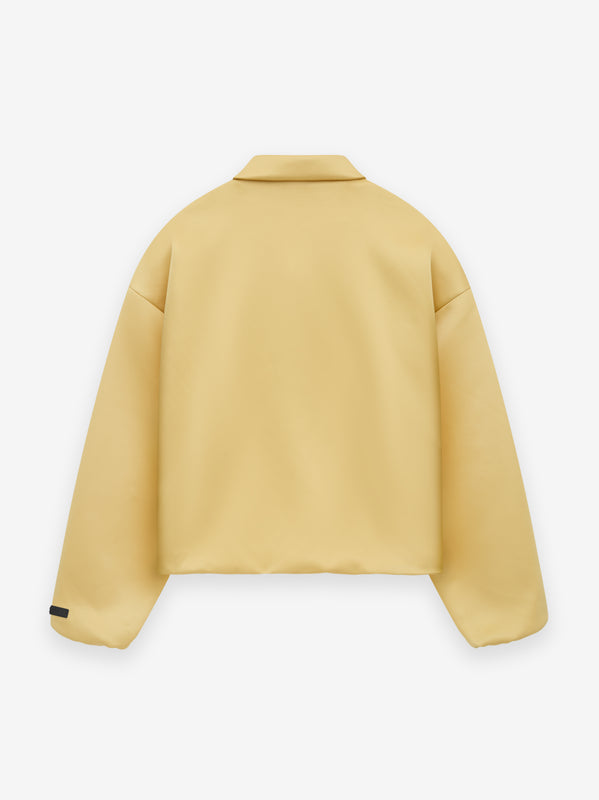 Womens Heavy Waffle Cropped Crewneck