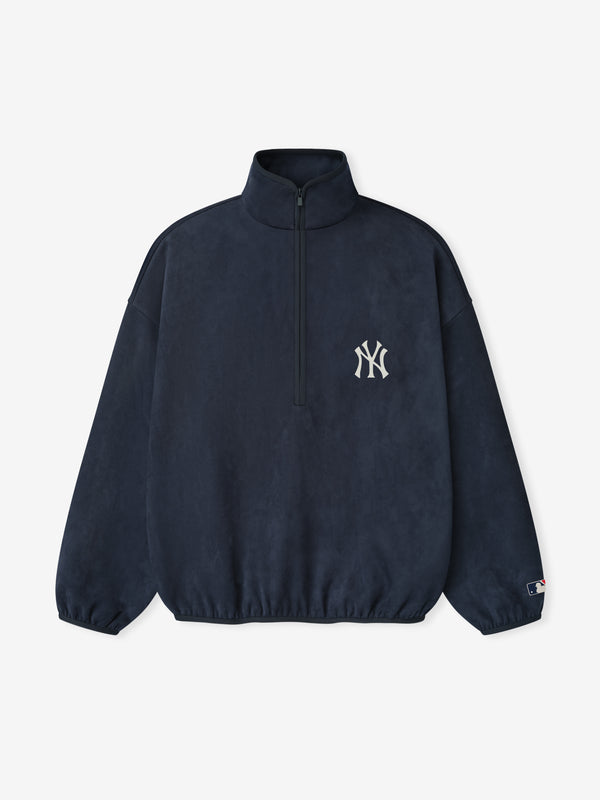 Yankees Suede Fleece Modern Half Zip
