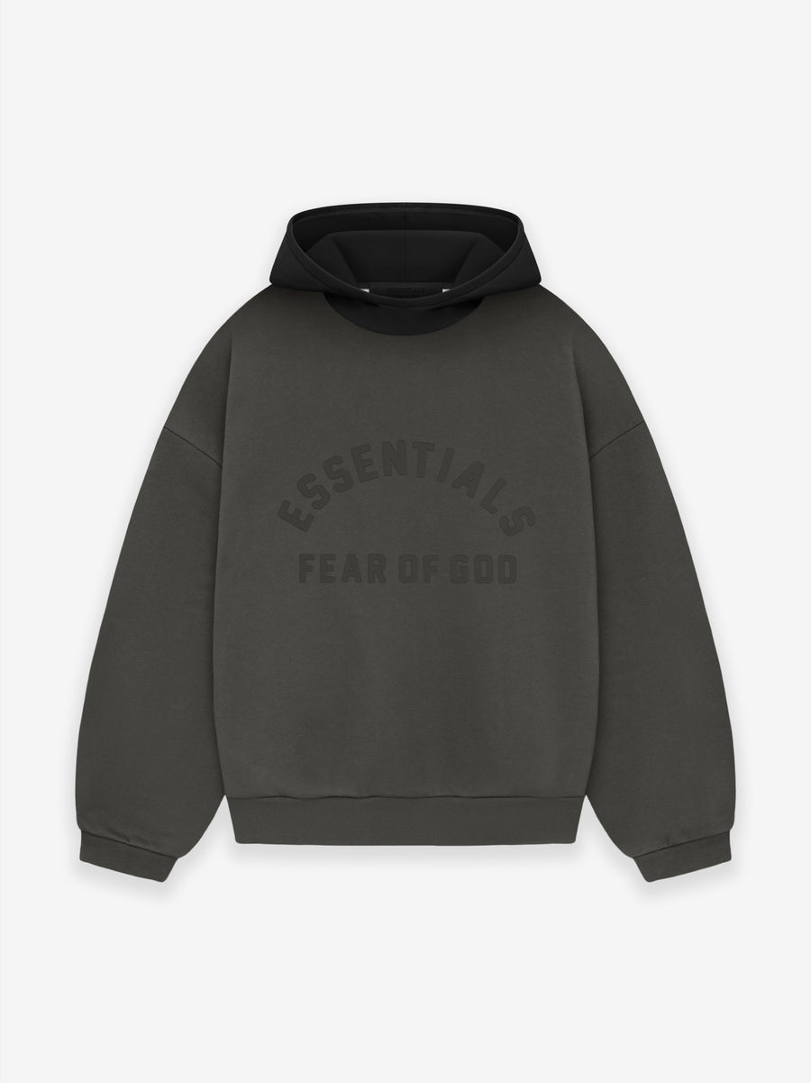 Essentials Men's Sherpa-Lined Pullover Hoodie Sweatshirt, Black, M :  : Fashion