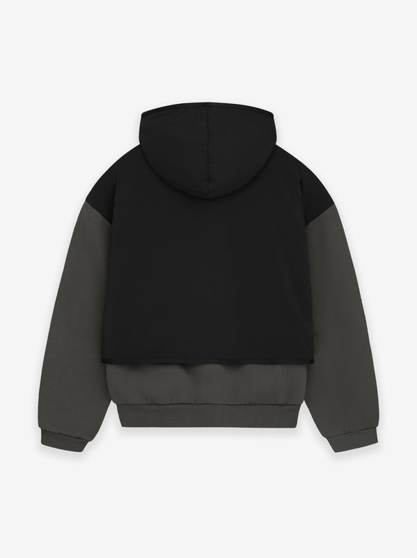 Nylon Fleece Hooded Sweater